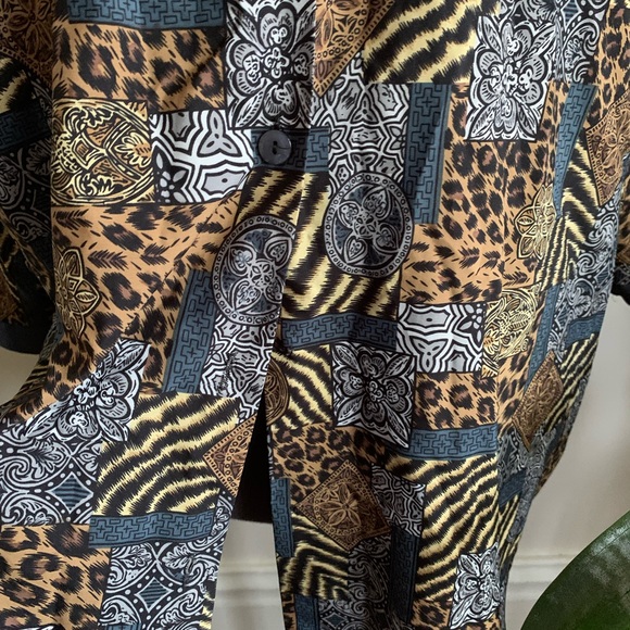 Vtg 90’s French Maid printed satin night gown - Picture 5 of 6